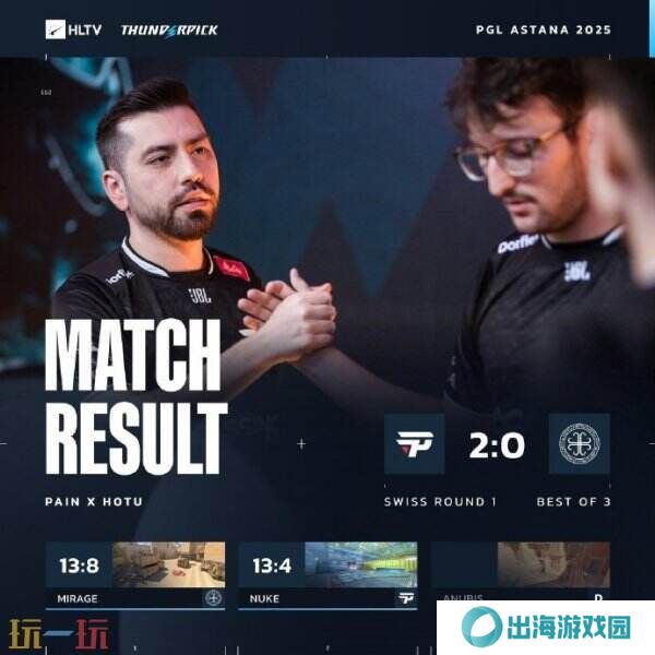 CS2 PGL阿斯塔纳首日赛果！Spirit进入1-0组