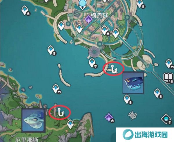 原神灰河渡手钓鱼地点分布图 灰河渡手精炼材料钓鱼点位攻略[多图]图片9
