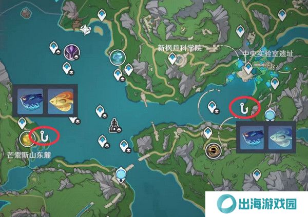 原神灰河渡手钓鱼地点分布图 灰河渡手精炼材料钓鱼点位攻略[多图]图片8